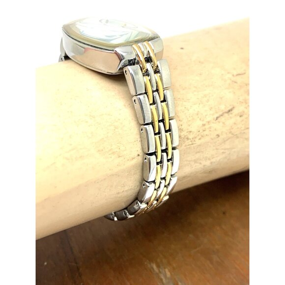 Timex Women's Watch TW2T50200 Quartz Silver Dial Rectangle Two Tone Steel 21mm - Picture 11 of 13